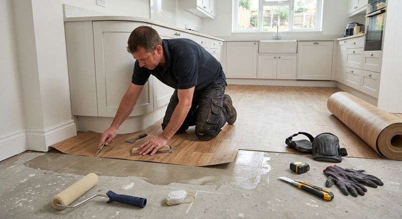 Sheet Linoleum Installation in Italy, TX
